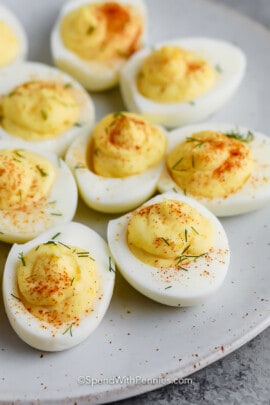 plated Deviled Eggs Recipe