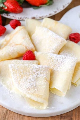 plate of Easy Crepes Recipe