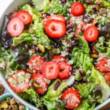bowl of Pistachio Strawberry Salad