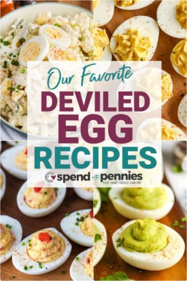 plated Deviled Eggs recipes with a title