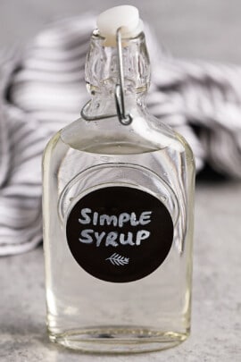 Simple Syrup in a glass container