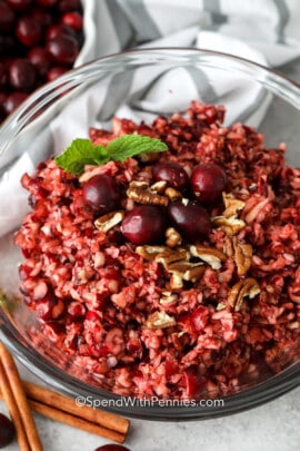 plated Zesty Cranberry Relish