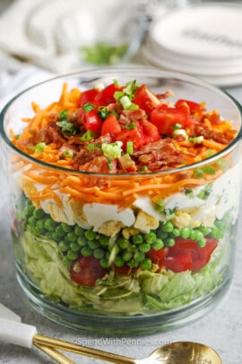 finished 7 Layer Salad