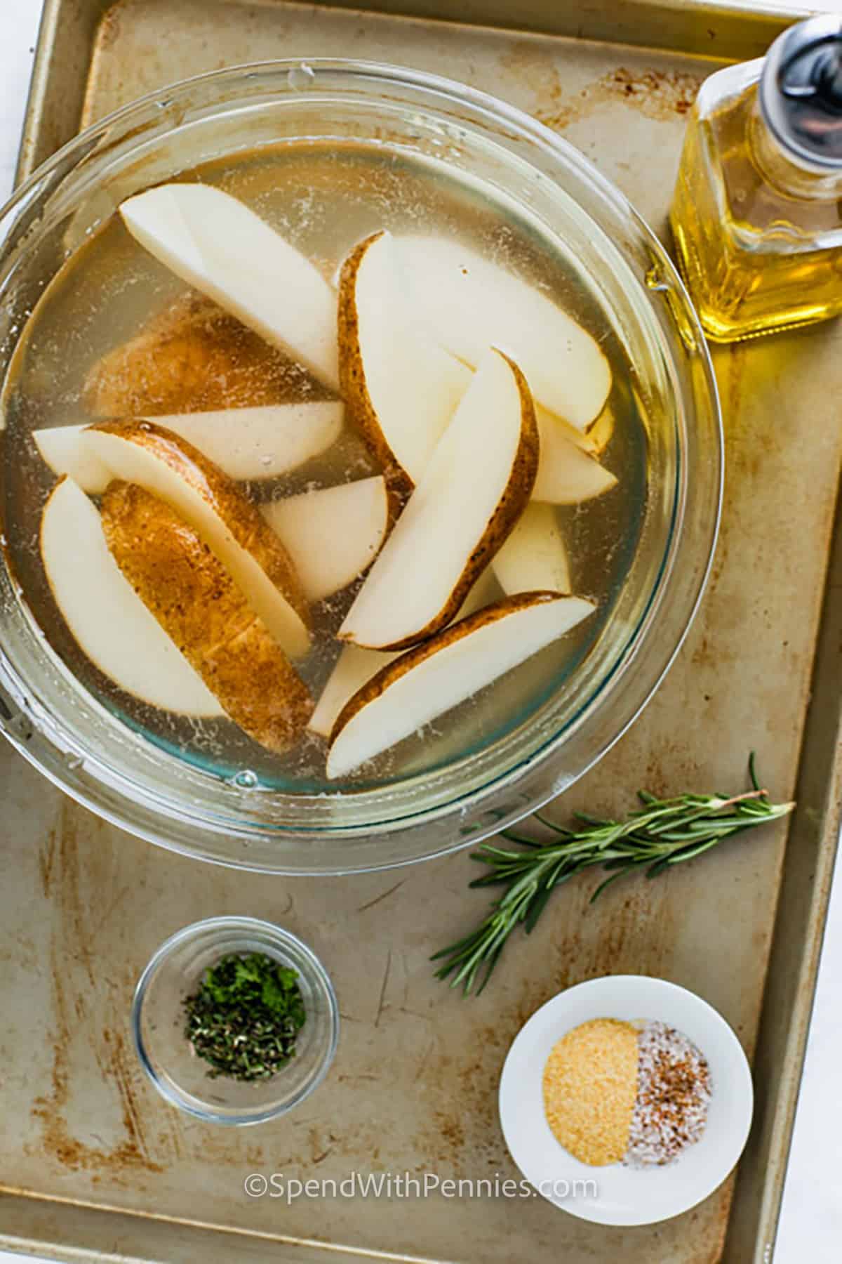 ingredients to make Air Fryer Potato Wedges