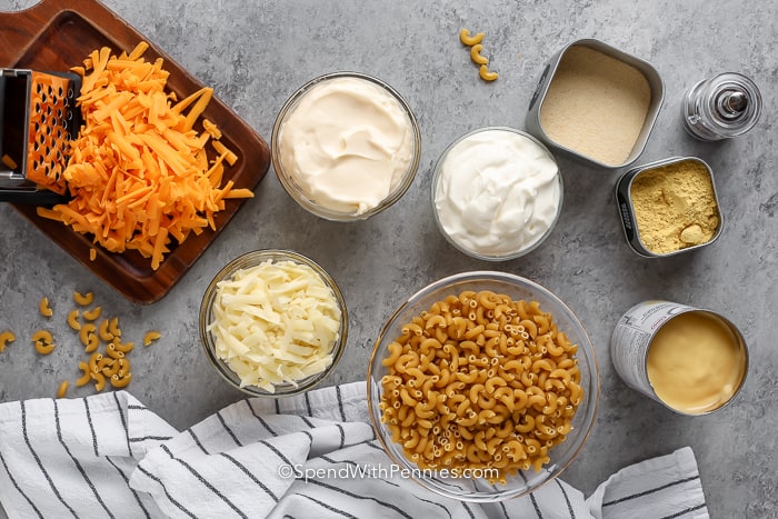 Crock Pot Mac and Cheese Ingredients