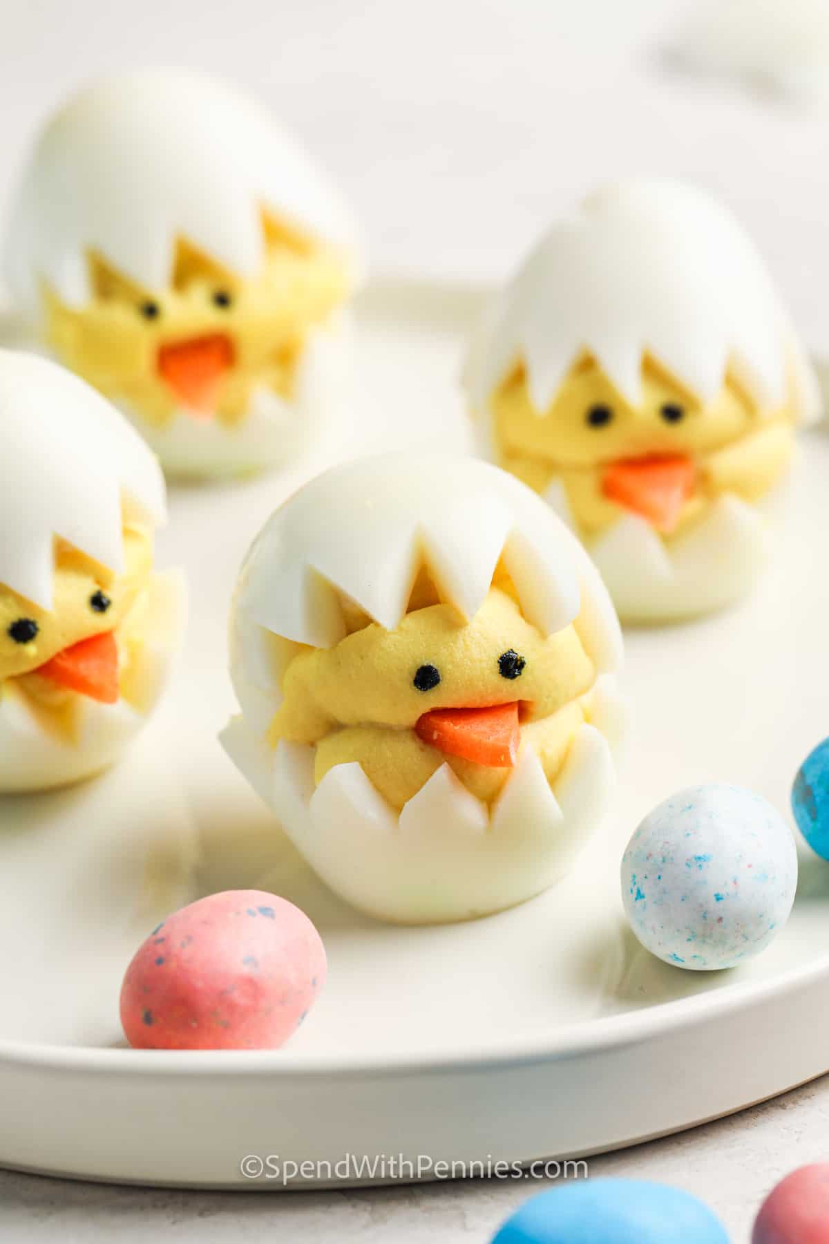 plated Deviled Egg Chicks