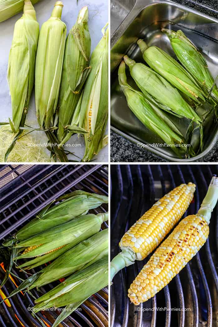 Steps for making grilled corn