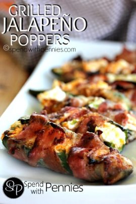 Grilled Jalapeno Poppers on a plate