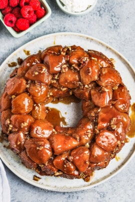 top view of Monkey Bread on a plate