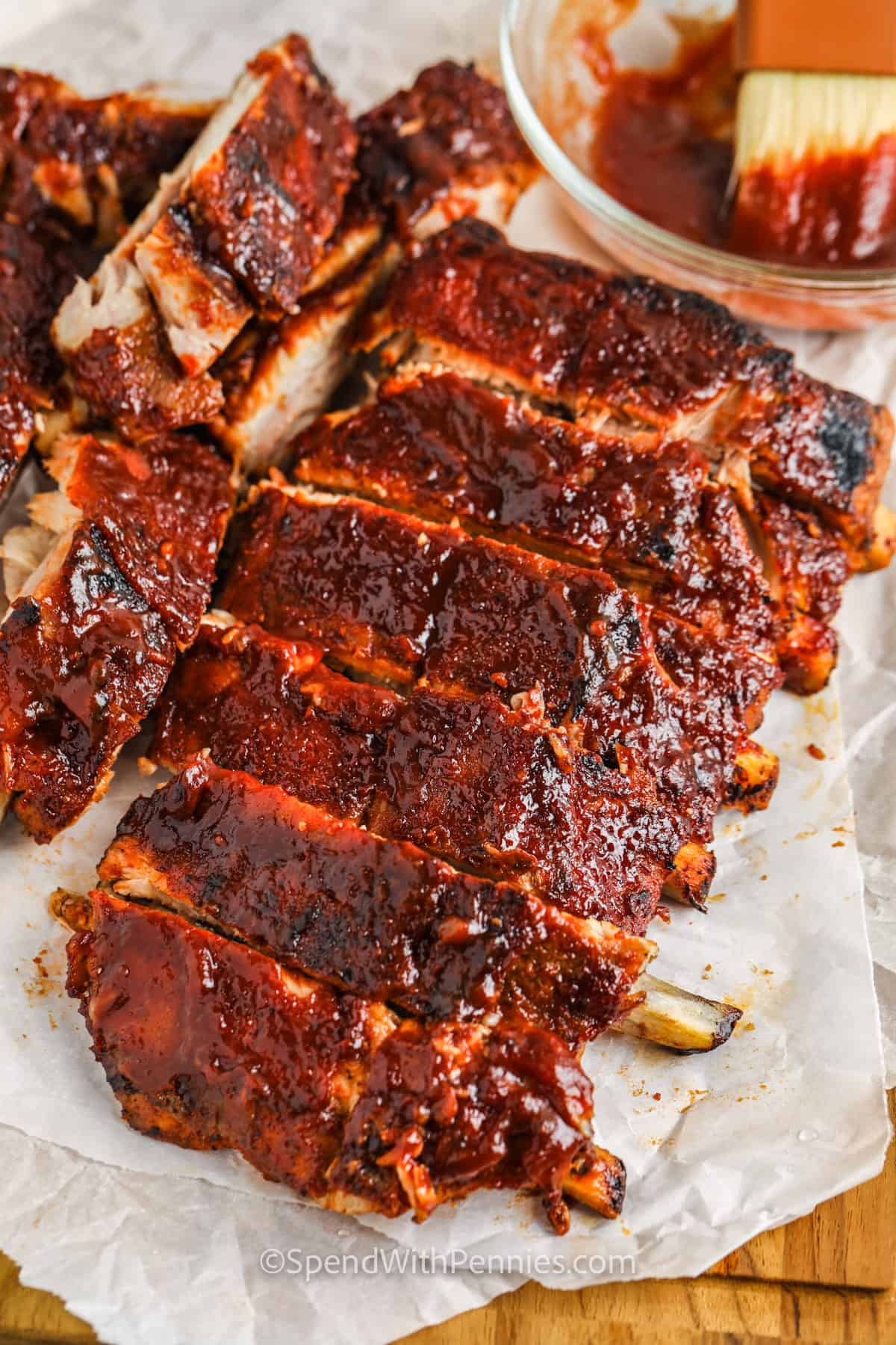 sliced Oven Baked Ribs