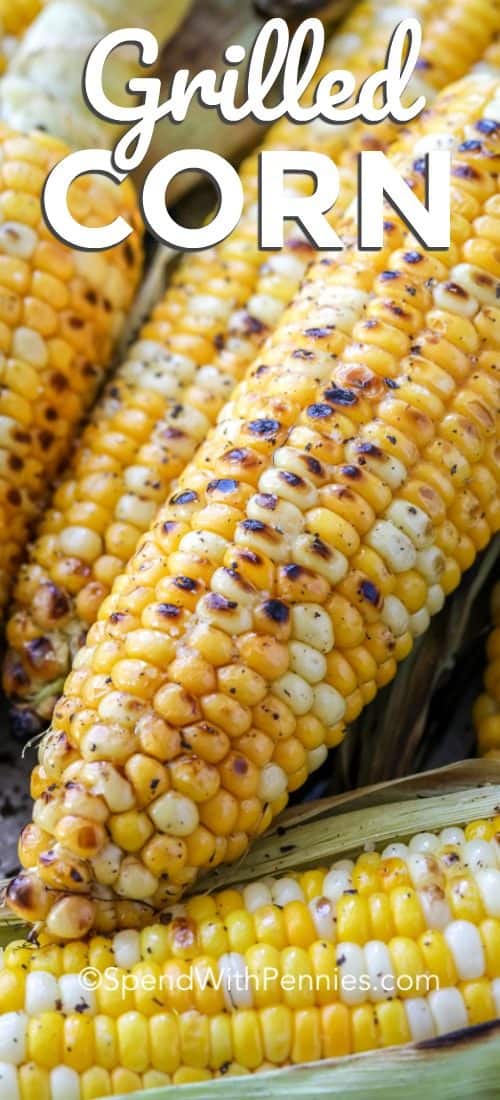 Grilled Corn shown with a title